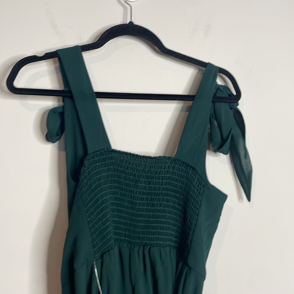 Show Me Your Mumu | Claire Midi Dress in Emerald Chiffon Size Medium NWT - Picture 9 of 10